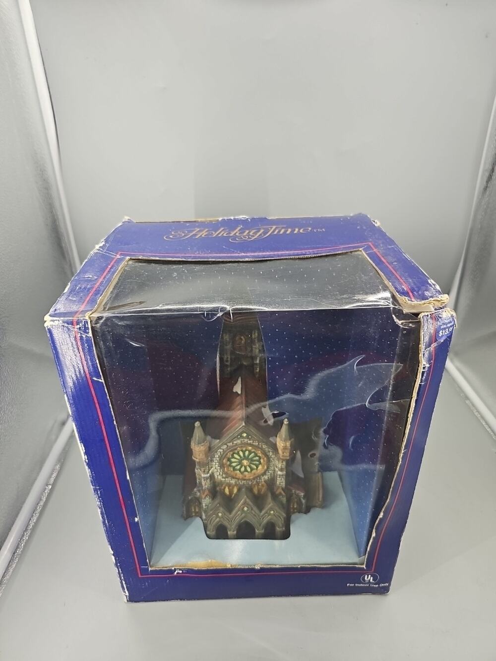 Vintage Holiday Time Lightup Christmas Church In Original Box Christmas Decor